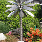 Decorative palm tree made of titanium